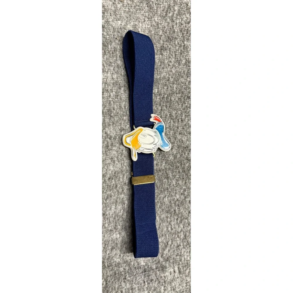 Vintage LEE Disney Mickey Mouse Donald Duck Elastic Cinch Belts Set of 2
